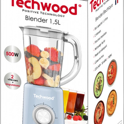 Techwood 784 - Mixer - 1,5 L - 500 Watt - Pastellblau