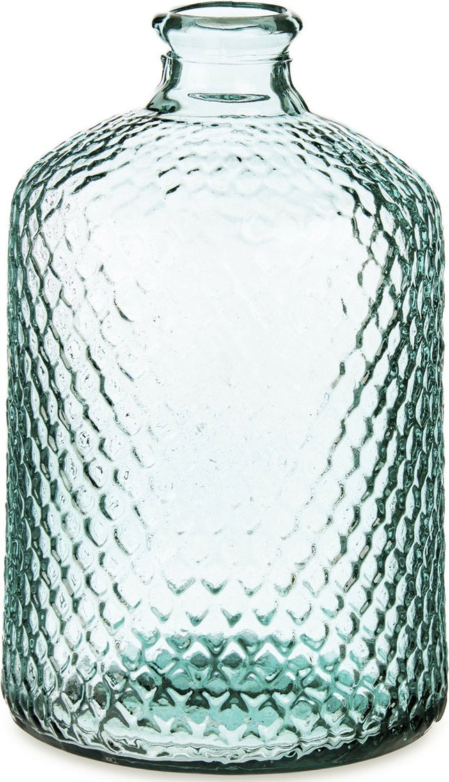 Blumenvase Scubs - transparent - recyceltes Öko-Glas - D18 x H31 cm