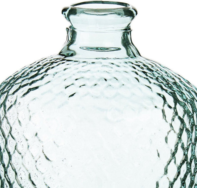 Blumenvase Scubs - transparent - recyceltes Öko-Glas - D18 x H31 cm