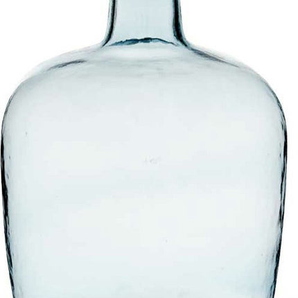 Bloemenvaas - fles - glas - blauw transparant - 22 x 39 cm - vaas