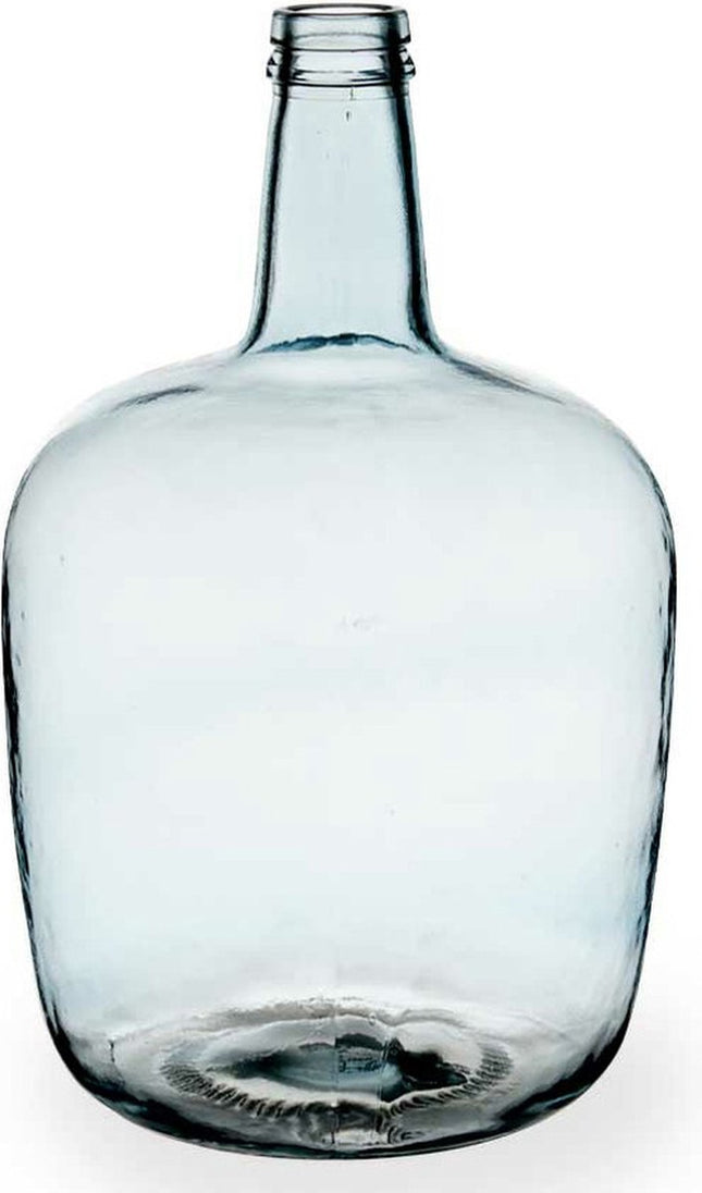 Blumenvase - Flasche - Glas - blau transparent - 22 x 39 cm - Vase