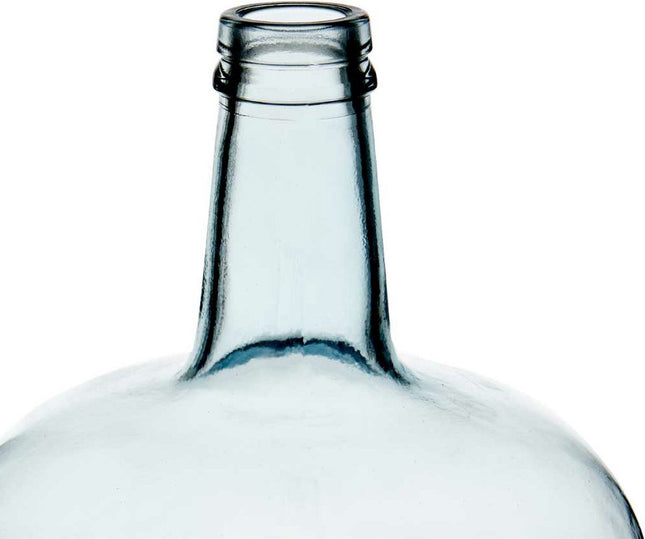 Blumenvase - Flasche - Glas - blau transparent - 22 x 39 cm - Vase