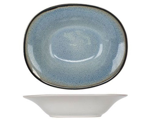 ASSIETTE CREUSE FEZ BLEUE OVALE 17,5X21,5 CM