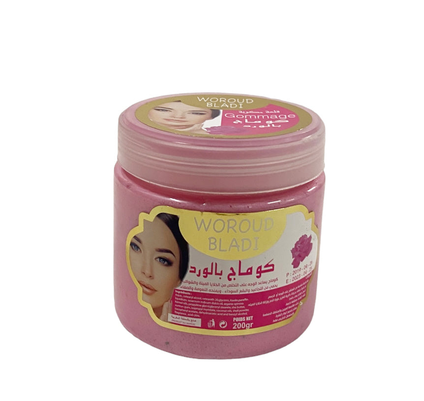 Gommage corporel marocain à l'huile de rose