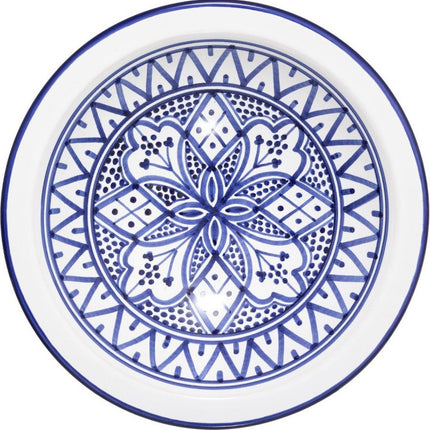 Keramik Servierplatte D33cm - Blau und Weiß