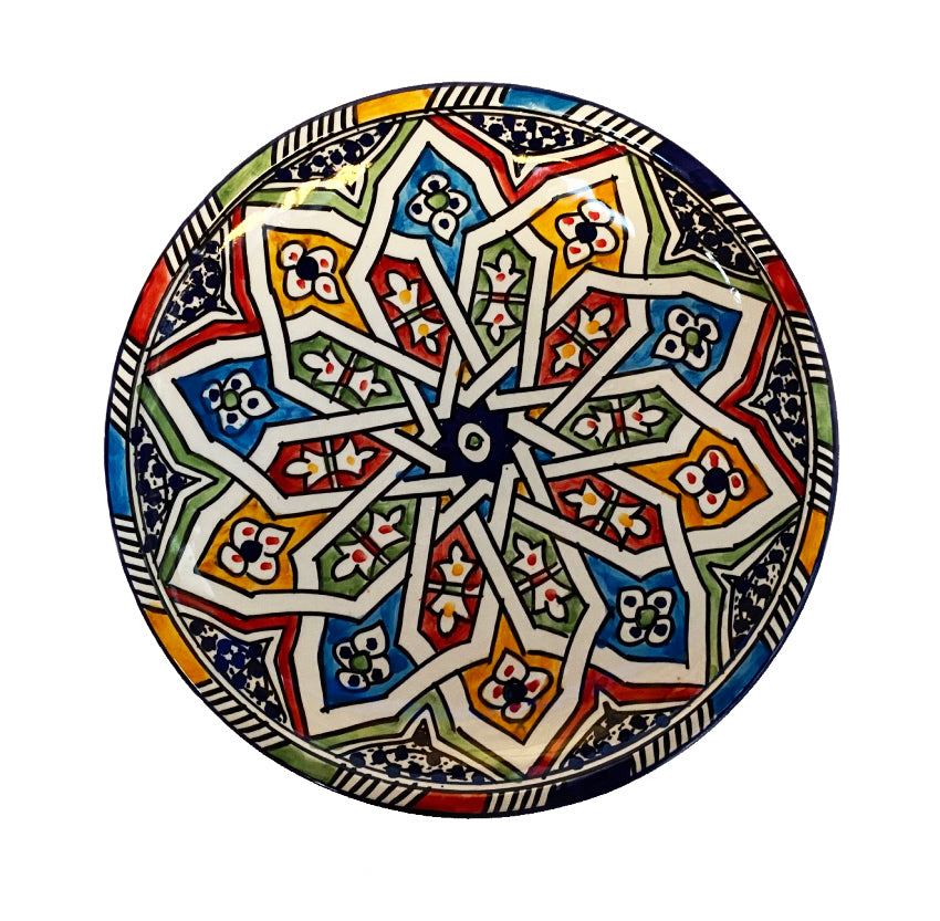Assiette marocaine colorée Fès Ø 25
