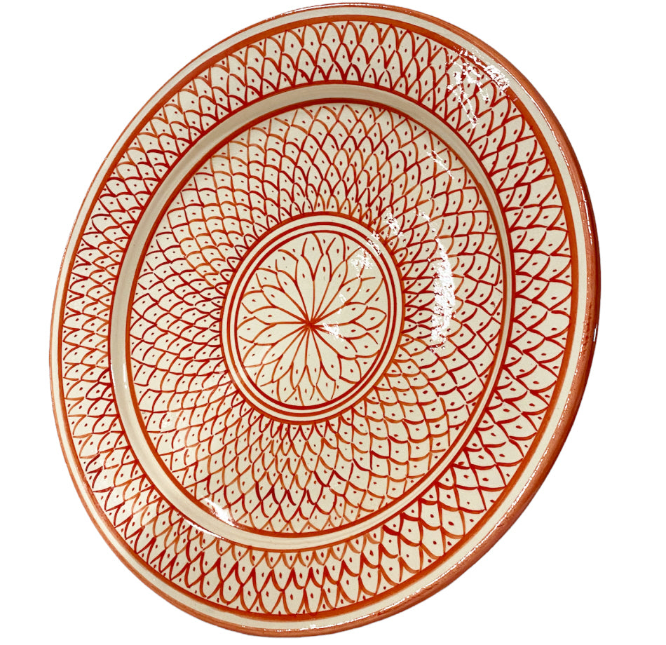 Moroccan bowl white-orange brown 35 cm