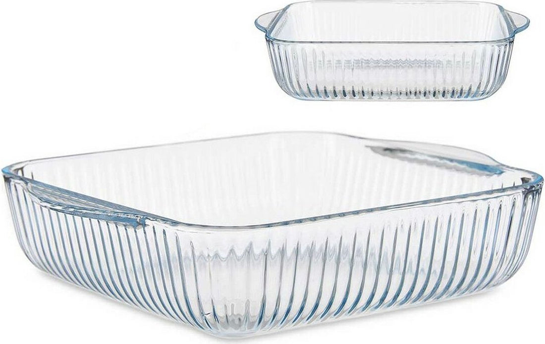 Plat de cuisson Optica Verre borosilicate transparent (21,5 x 6 x 25,2 cm)