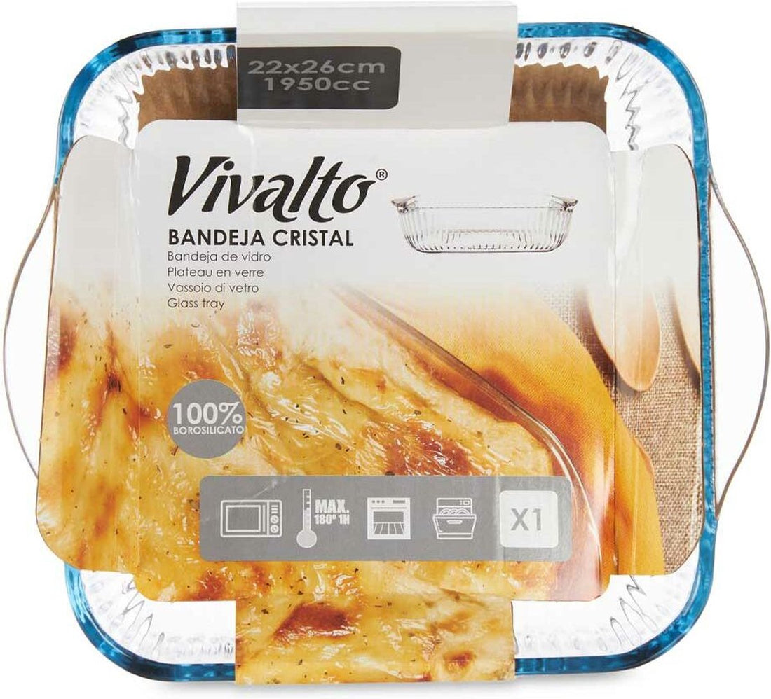 Plat de cuisson Optica Verre borosilicate transparent (21,5 x 6 x 25,2 cm)