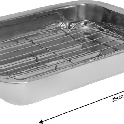 Braadblik, Bakplaat met Grill Rooster - 36 x 27 x 5.5 cm