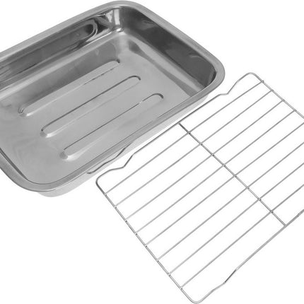 Braadblik, Bakplaat met Grill Rooster - 36 x 27 x 5.5 cm