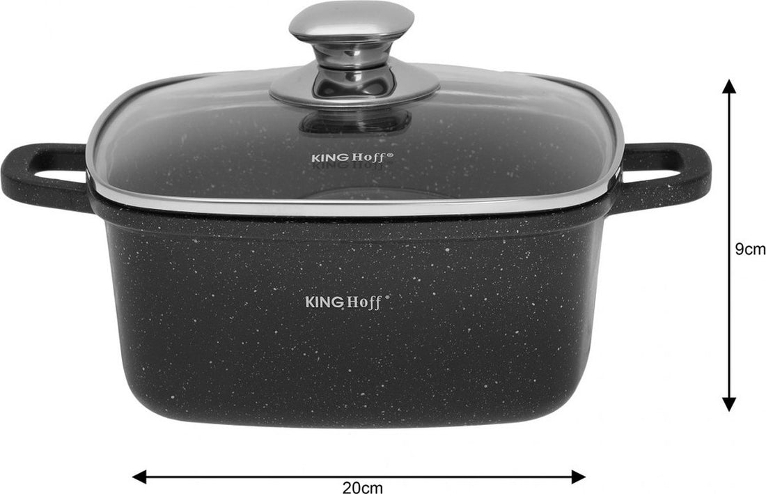 Kinghoff - Batterie de cuisine - 6 pièces - revêtement marbré