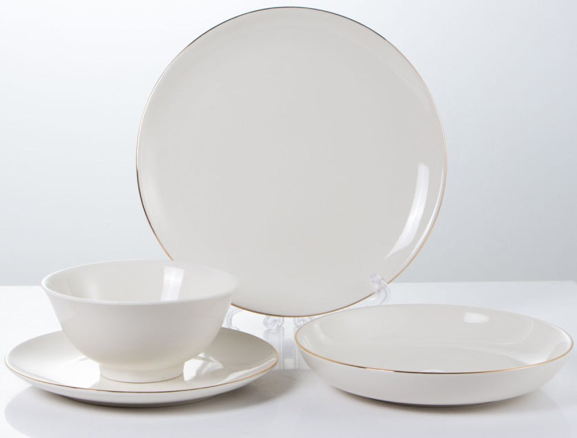 24-piece dinnerware set for 6 people - Bright White