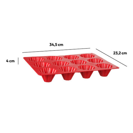 Silikon-Briocheformen 34,5 x 23,2 x 4 cm für 12 Briocheförmchen
