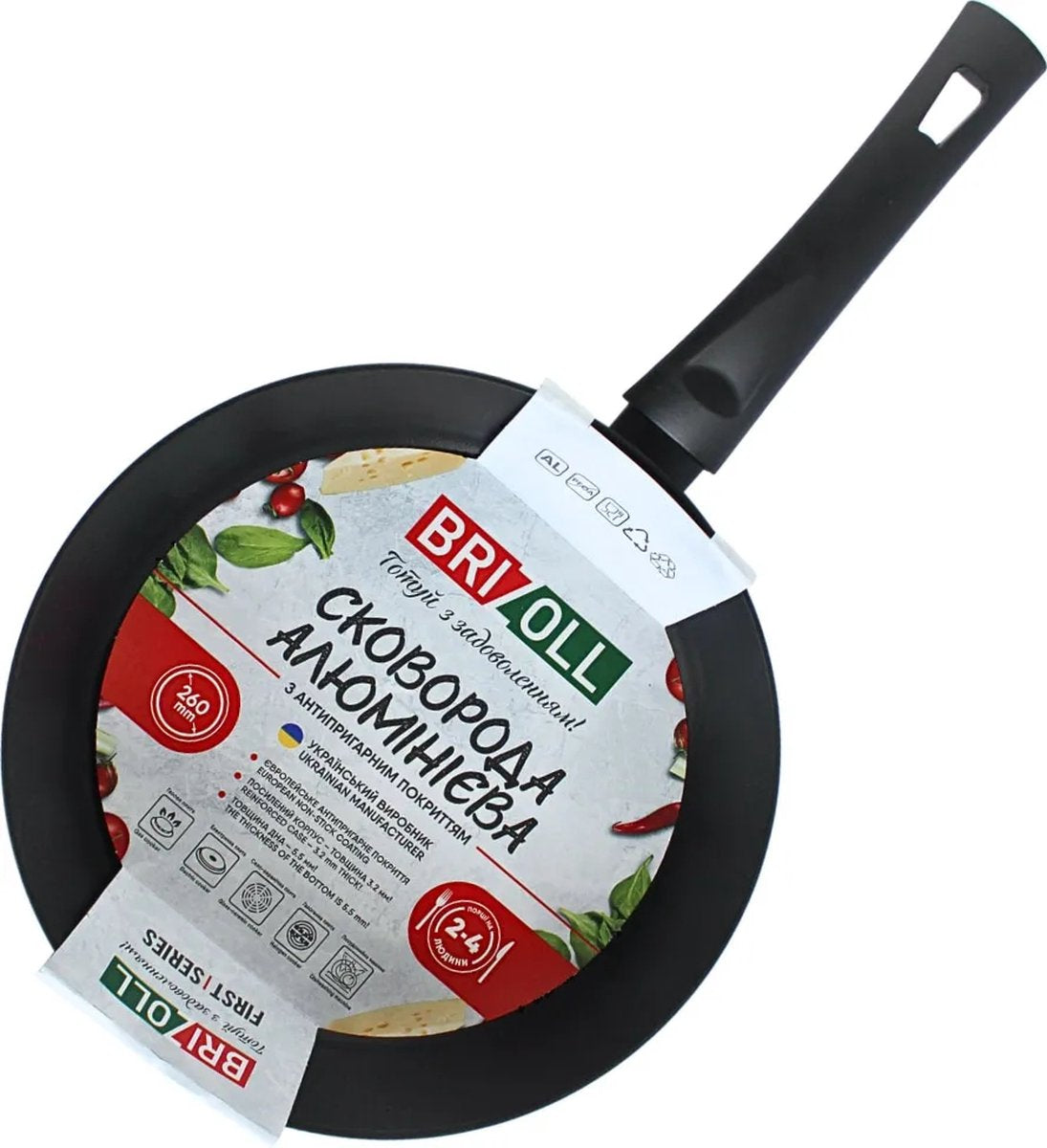 Brizoll koekenpan 26 cm van aluminium – keramische antiaanbaklaag, ook 28 cm – foto 3