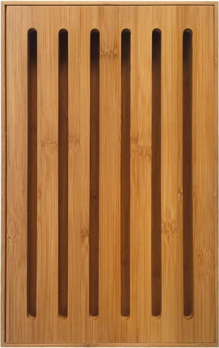 Planche à pain - bambou - ramasse-miettes - 37 x 23,5 x 3 cm