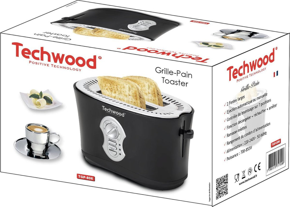 Techwood - Grille-pain - 2 fentes