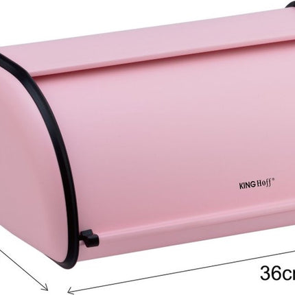 Broodtrommel - RVS - Roze - Retro - 36x24x15 cm