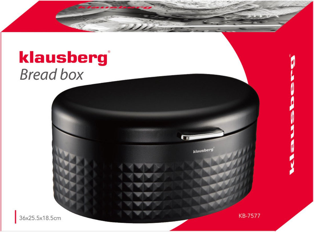Klausberg 7577 - Bread bin black - oval