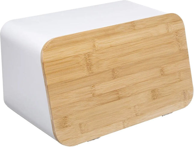 5Five - Brotkasten mit Deckel - Metall/Bambus - 37 x 22 x 23 cm