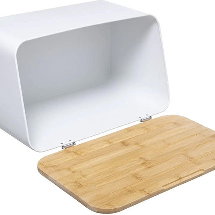 5Five - Broodtrommel met deksel - Metaal/bamboe - 37 x 22 x 23 cm