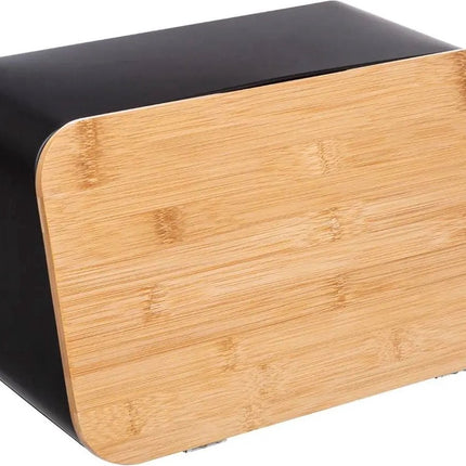 5Five - Broodtrommel met deksel - Metaal/bamboe - 37 x 22 x 23 cm