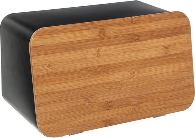 5Five - Brotkasten mit Deckel - Metall/Bambus - 37 x 22 x 23 cm