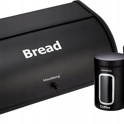 Klausberg 7098 - Brotkasten mit zusätzlichen Aufbewahrungsboxen - schwarz