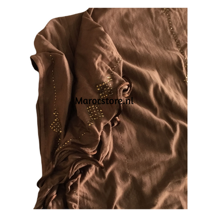 Jersey Hijab Schal mit Steinchen und Satinlinie