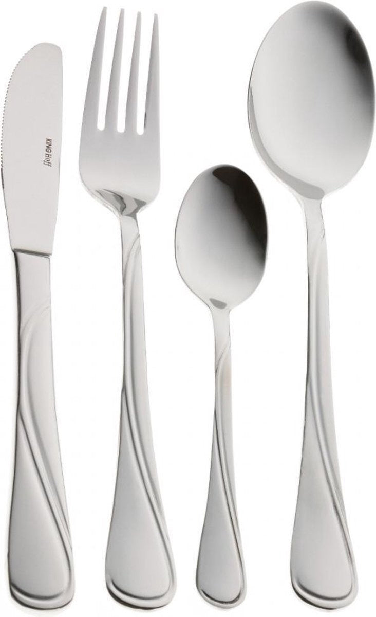 Cutlery set - 12-person - 72-piece - Luxury storage case - 18/10