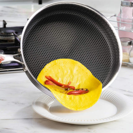 Cainfy Super Antihaft Pro Pfanne - Wabenförmige Heavy Duty Antihaftbeschichtung - Spülmaschinen- und ofenfest