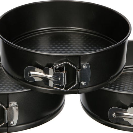 Kuchenform - Backform - Tortenform - Springform - 3-teilig - Rund 22, 24 und 26 cm, Antihaftbeschichtung