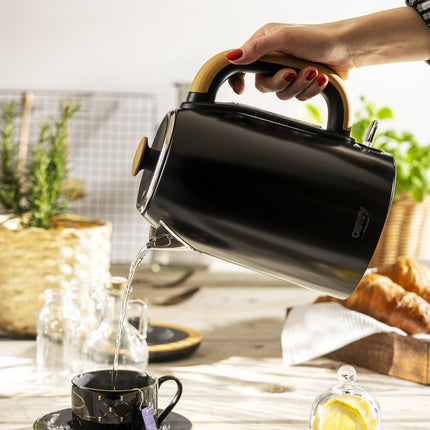 Edelstahl-Wasserkocher - 1,7 Liter - Strix - schwarz