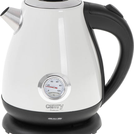 Elektrischer Wasserkocher mit Thermometer – 1,7 Liter – WEISS