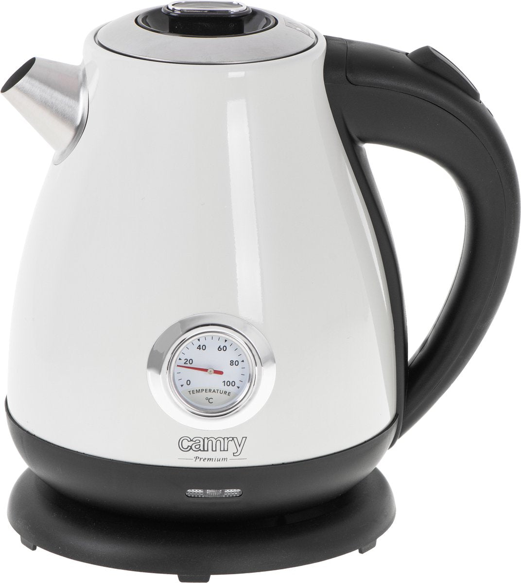 Bouilloire électrique avec thermomètre - 1,7 litre - BLANC
