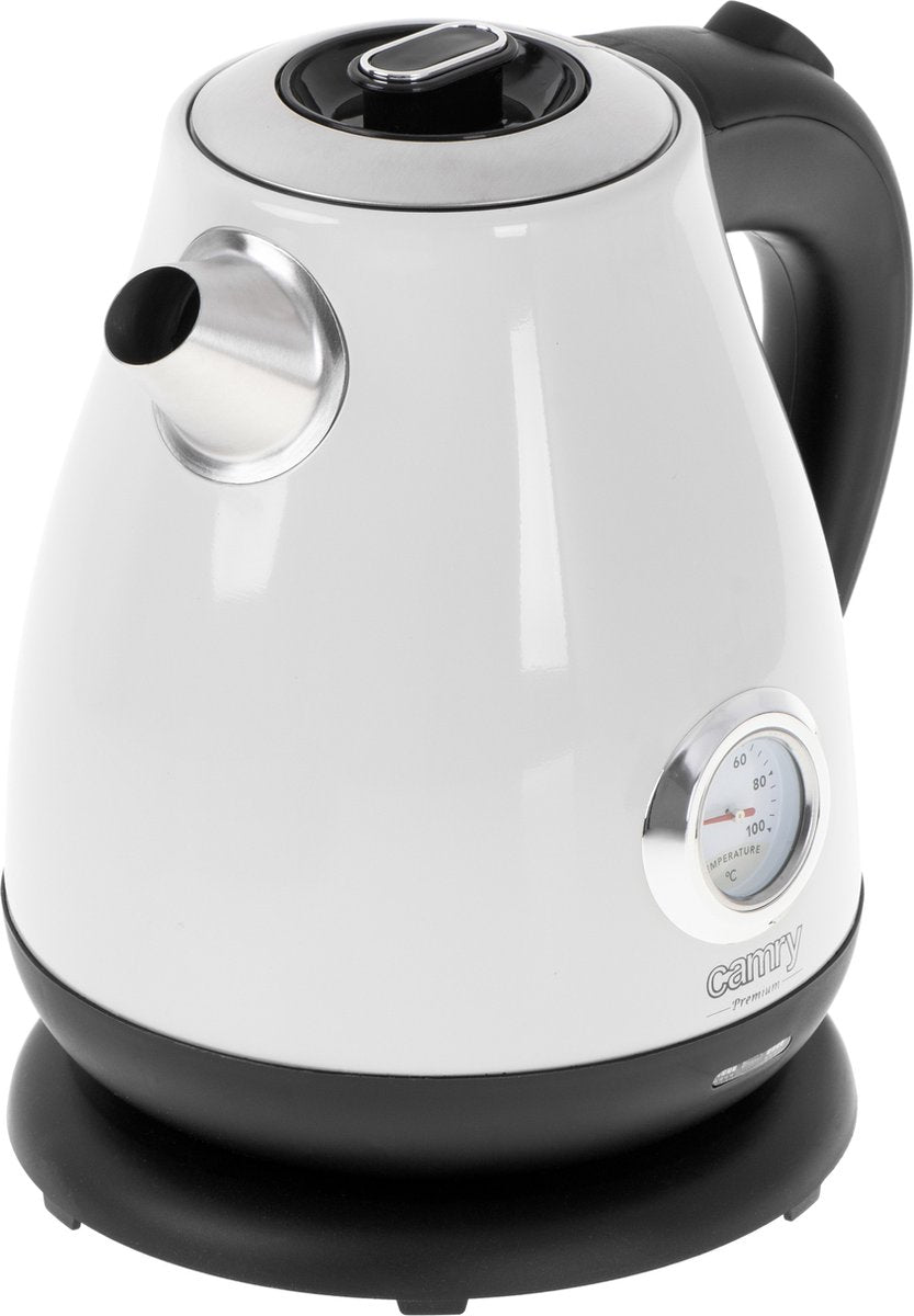 Bouilloire électrique avec thermomètre - 1,7 litre - BLANC
