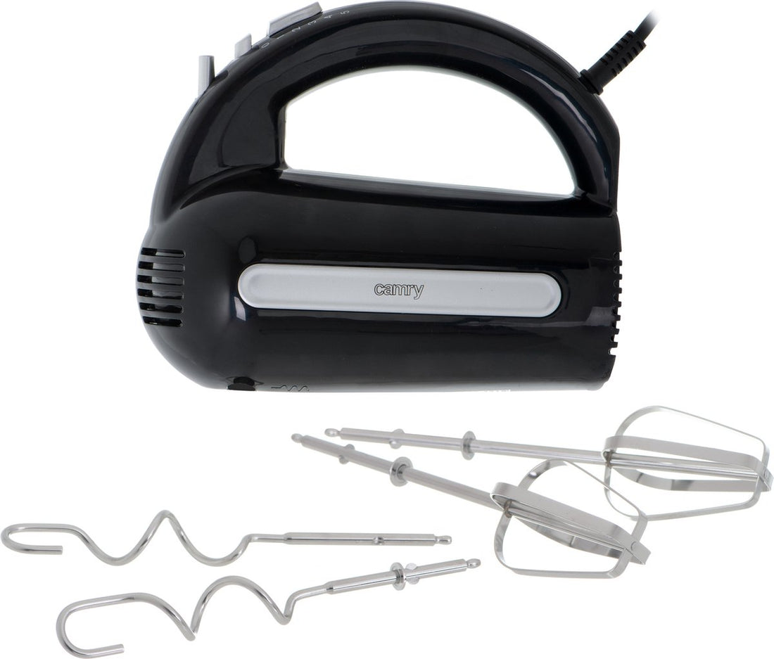 Camry CR 4218 handmixer zwart, 300 W – 5 snelheden, turbo en deeghaken – foto 2