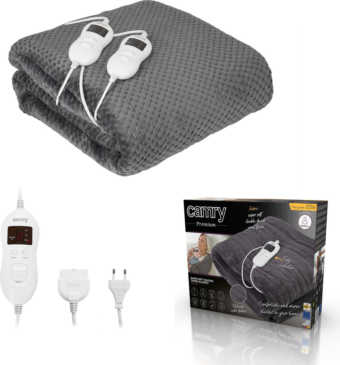Camry CR 7417 - Electric blanket - 2-person - underblanket - timer