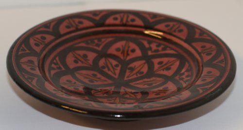 Assiette à gâteau marocaine Bordeaux