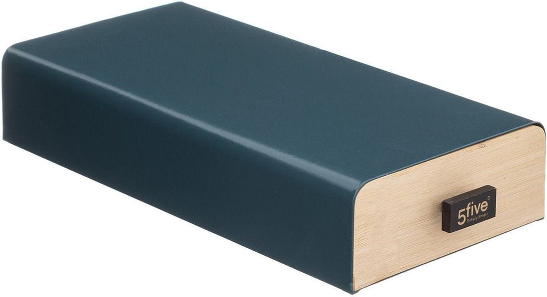 Capsule holder - dispenser drawer bamboo wood/metal 30 capsules