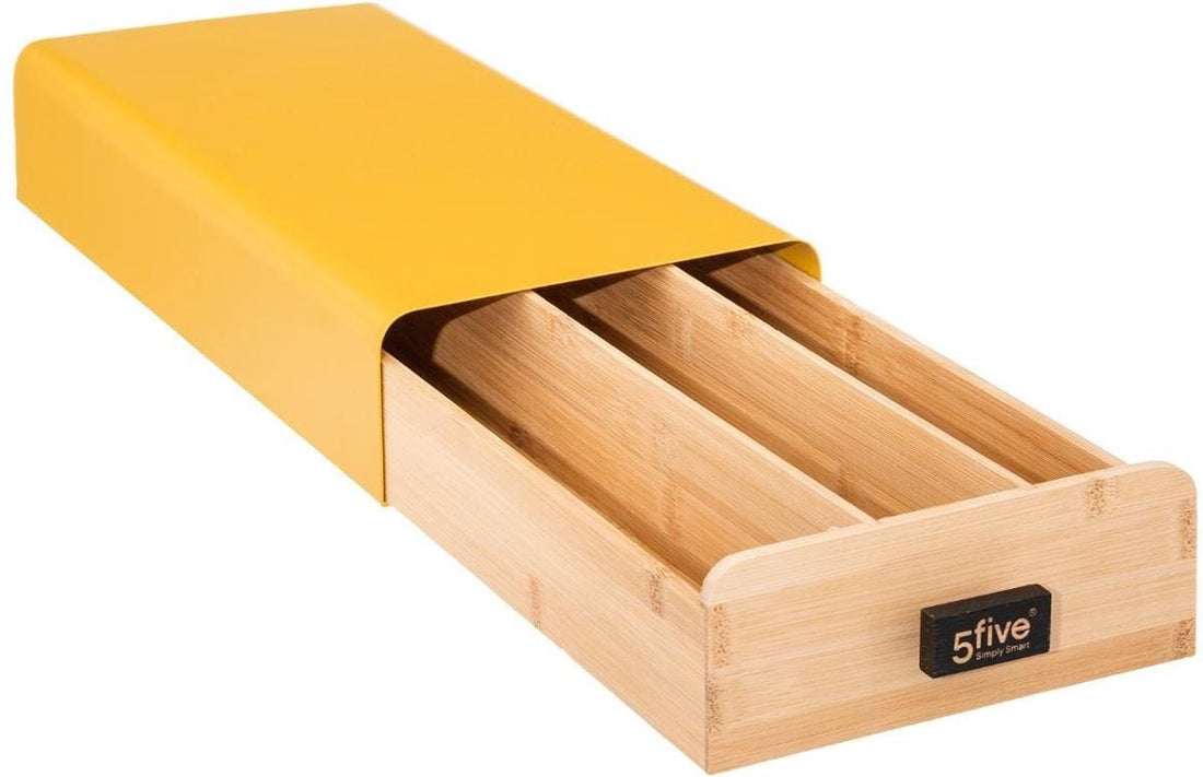Capsule holder - dispenser drawer bamboo wood/metal 30 capsules