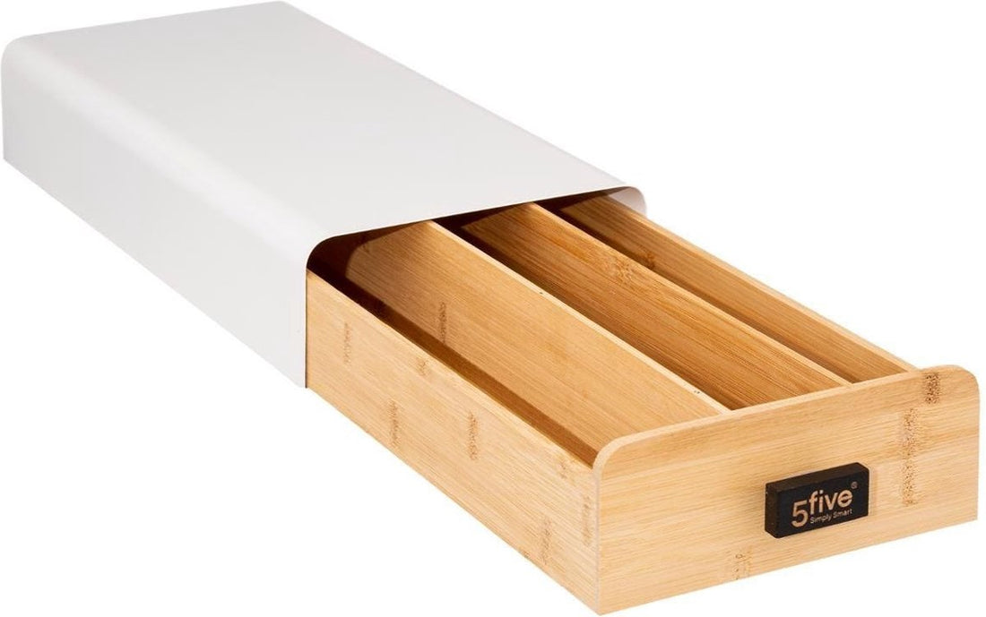 Capsule holder - dispenser drawer bamboo wood/metal 30 capsules