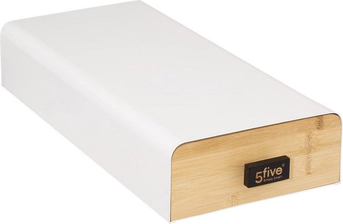 Capsule holder - dispenser drawer bamboo wood/metal 30 capsules