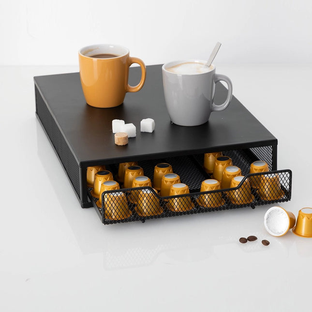 5five Kaffeetassen-/Kapselhalter/-spender - Metall - für 60 Tassen - 26 x 35 x 7 cm