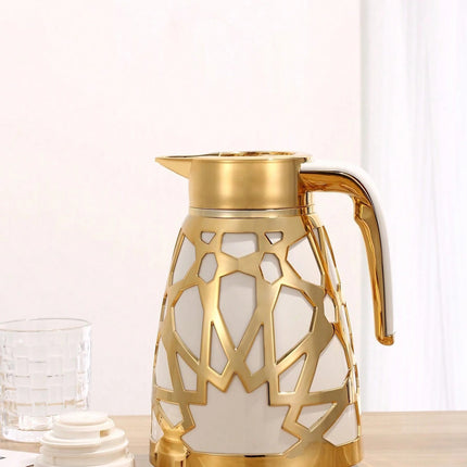 Thermoskanne - Thermosflaschen - 1L - Isolierkanne mit goldenen Details