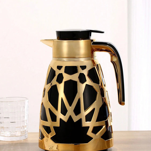 Thermoskanne - Thermosflaschen - 1L - Isolierkanne mit goldenen Details