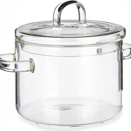 Casserolepan met deksel Transparant Borosilicaatglas
