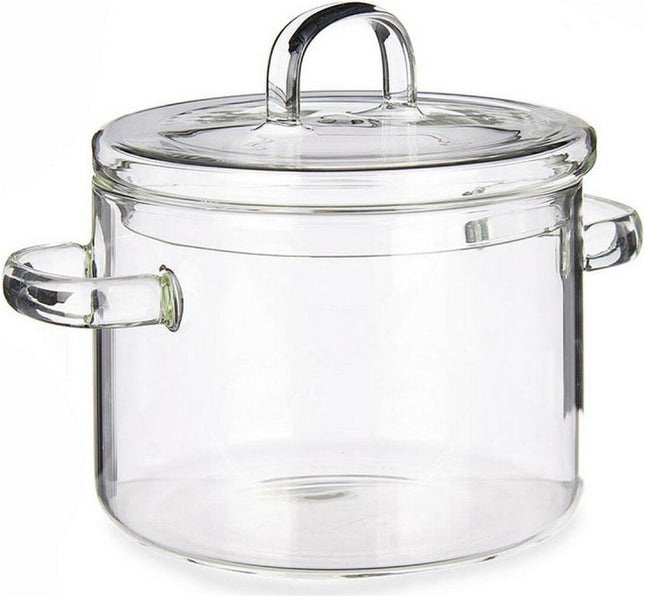 Casserolepan met deksel Transparant Borosilicaatglas