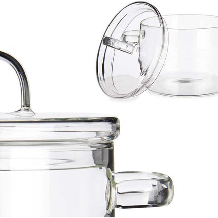 Casserolepan met deksel Transparant Borosilicaatglas