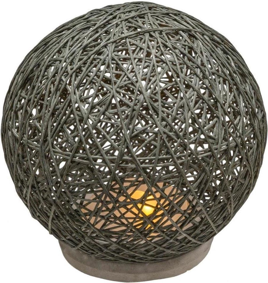Lampe de table - ⌀ 18,5 cm - Vert foncé - Pied en ciment